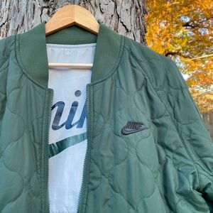 Green Nike Bomber jacket